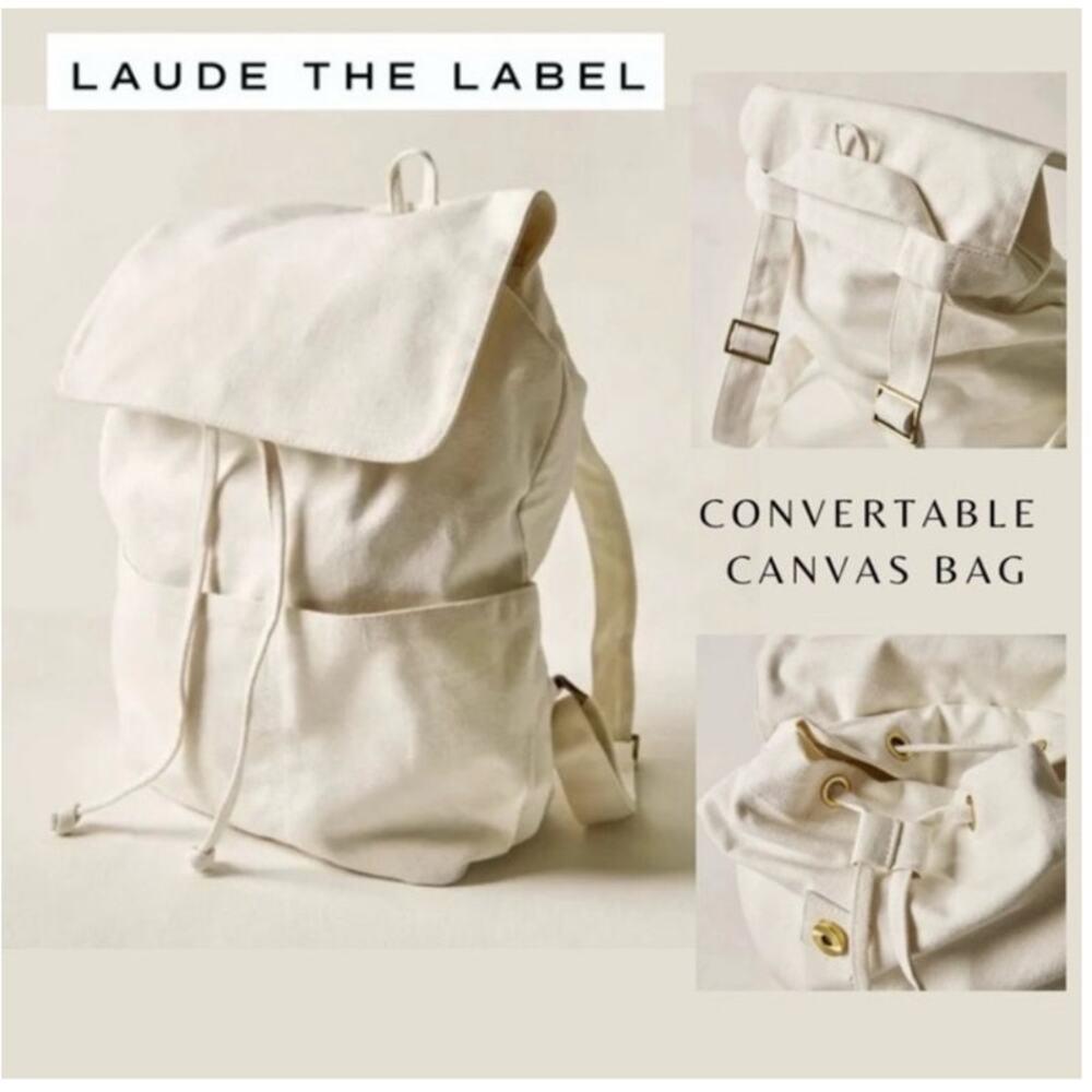 Laude the Label off white Convertable canvas bag 100% cotton - Picture 9 of 9